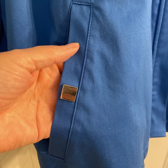 4X Catherines Cotton Jacket with Statement Collar, Front Zip, and Pockets - Picture 10 of 13